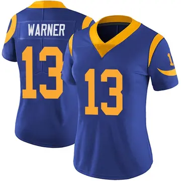Nike Kurt Warner Women's Limited Los Angeles Rams Royal Alternate Vapor Untouchable Jersey