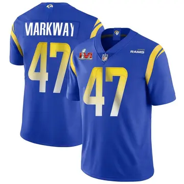 Nike Kyle Markway Men's Limited Los Angeles Rams Royal Alternate Vapor Untouchable Super Bowl LVI Bound Jersey