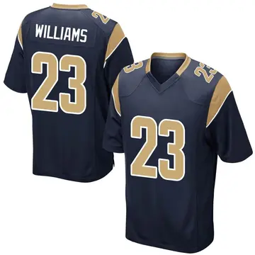 Nike Kyren Williams Men's Game Los Angeles Rams Navy Team Color Jersey