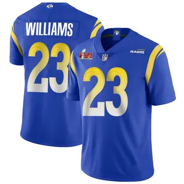 Nike Kyren Williams Men's Limited Los Angeles Rams Royal Alternate Vapor Untouchable Super Bowl LVI Bound Jersey