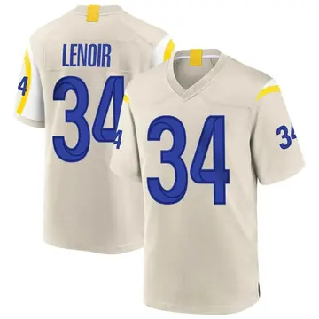 Nike Lance Lenoir Men's Game Los Angeles Rams Bone Jersey