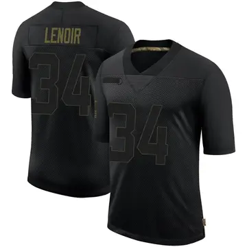 Nike Lance Lenoir Men's Limited Los Angeles Rams Black 2020 Salute To Service Jersey