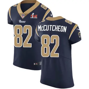 Nike Lance McCutcheon Men's Elite Los Angeles Rams Navy Team Color Vapor Untouchable Super Bowl LVI Bound Jersey