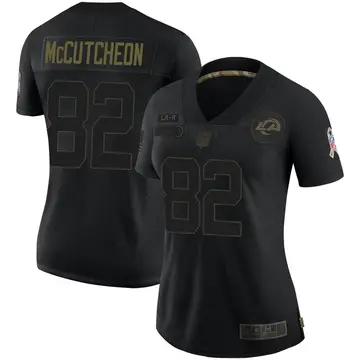 Nike Lance McCutcheon Women's Limited Los Angeles Rams Black 2020 Salute To Service Jersey