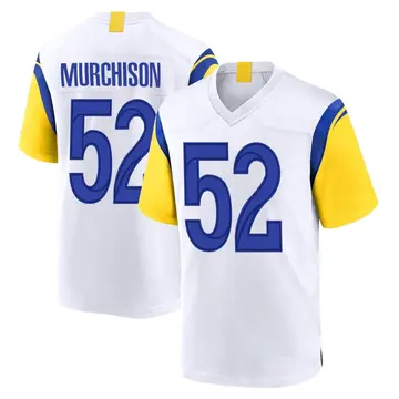 Nike Larrell Murchison Men's Game Los Angeles Rams White Jersey