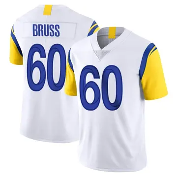 Nike Logan Bruss Men's Limited Los Angeles Rams White Vapor Untouchable Jersey