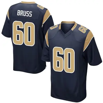 Nike Logan Bruss Youth Game Los Angeles Rams Navy Team Color Jersey