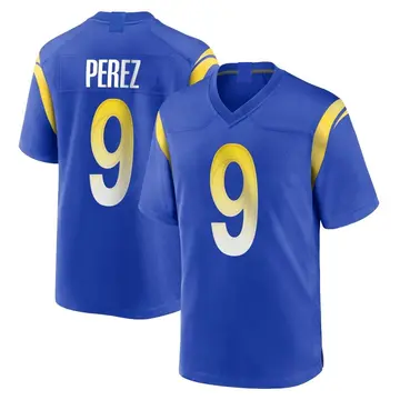 Nike Luis Perez Men's Game Los Angeles Rams Royal Alternate Jersey