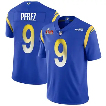 Nike Luis Perez Men's Limited Los Angeles Rams Royal Alternate Vapor Untouchable Super Bowl LVI Bound Jersey