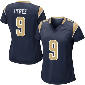Nike Luis Perez Women's Game Los Angeles Rams Navy Team Color Jersey