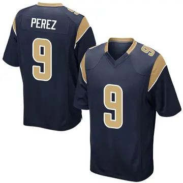 Nike Luis Perez Youth Game Los Angeles Rams Navy Team Color Jersey