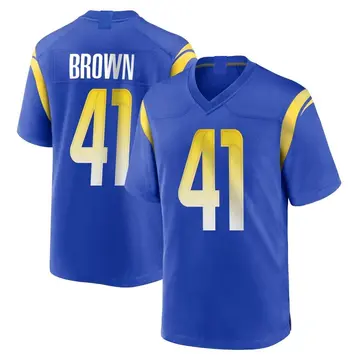 Nike Malcolm Brown Men's Game Los Angeles Rams Royal Alternate Jersey