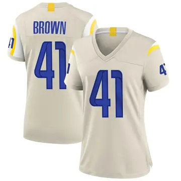 Nike Malcolm Brown Women's Game Los Angeles Rams Bone Jersey