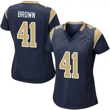 Nike Malcolm Brown Women's Game Los Angeles Rams Navy Team Color Jersey