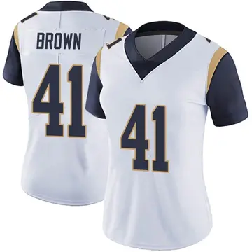 Nike Malcolm Brown Women's Limited Los Angeles Rams White Vapor Untouchable Jersey