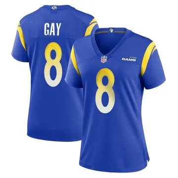 Nike Matt Gay Women's Game Los Angeles Rams Royal Alternate Jersey