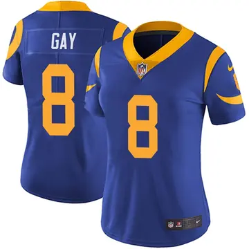 Nike Matt Gay Women's Limited Los Angeles Rams Royal Alternate Vapor Untouchable Jersey