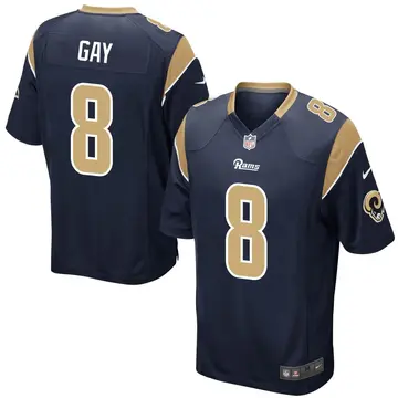 Nike Matt Gay Youth Game Los Angeles Rams Navy Team Color Jersey