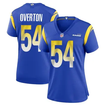 Nike Matt Overton Women's Game Los Angeles Rams Royal Alternate Jersey