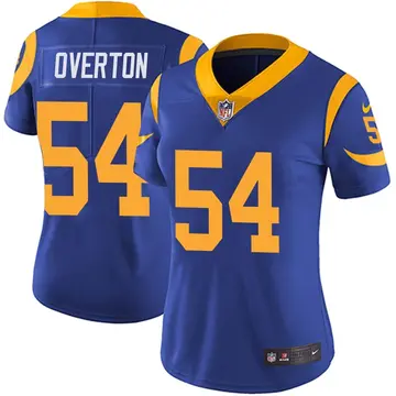 Nike Matt Overton Women's Limited Los Angeles Rams Royal Alternate Vapor Untouchable Jersey