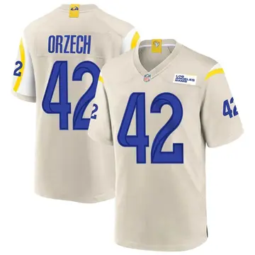 Nike Matthew Orzech Men's Game Los Angeles Rams Bone Jersey