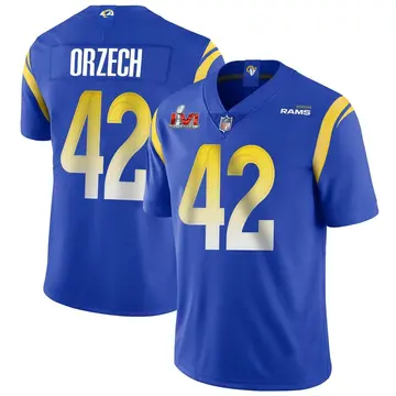 Nike Matthew Orzech Men's Limited Los Angeles Rams Royal Alternate Vapor Untouchable Super Bowl LVI Bound Jersey