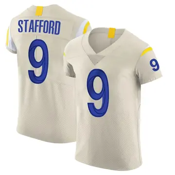 Nike Matthew Stafford Men's Elite Los Angeles Rams Bone Vapor Jersey