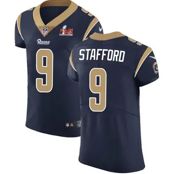 Nike Matthew Stafford Men's Elite Los Angeles Rams Navy Team Color Vapor Untouchable Super Bowl LVI Bound Jersey