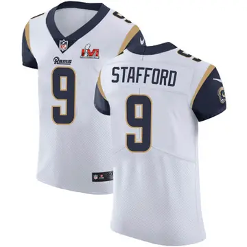 Nike Matthew Stafford Men's Elite Los Angeles Rams White Vapor Untouchable Super Bowl LVI Bound Jersey