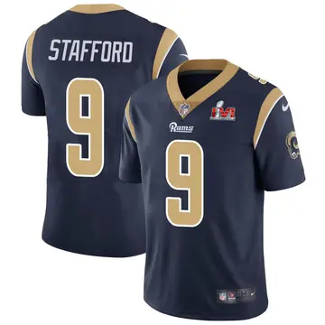 Nike Matthew Stafford Men's Limited Los Angeles Rams Navy Team Color Vapor Untouchable Super Bowl LVI Bound Jersey