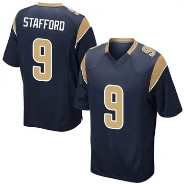 Nike Matthew Stafford Youth Game Los Angeles Rams Navy Team Color Jersey