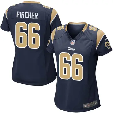 Nike Max Pircher Women's Game Los Angeles Rams Navy Team Color Jersey