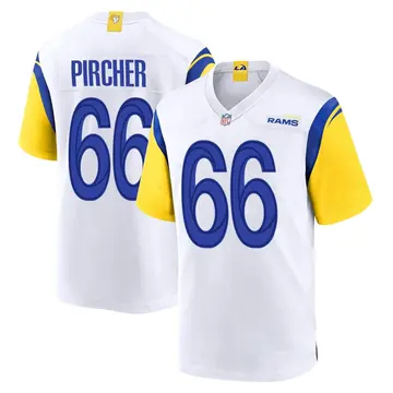 Nike Max Pircher Youth Game Los Angeles Rams White Jersey