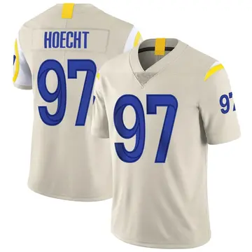 Nike Michael Hoecht Men's Limited Los Angeles Rams Bone Vapor Jersey