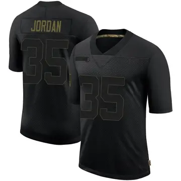 Nike Michael Jordan Men's Limited Los Angeles Rams Black 2020 Salute To Service Jersey