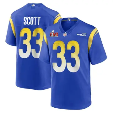 Nike Nick Scott Men's Game Los Angeles Rams Royal Alternate Super Bowl LVI Bound Jersey