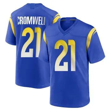 Nike Nolan Cromwell Men's Game Los Angeles Rams Royal Alternate Jersey