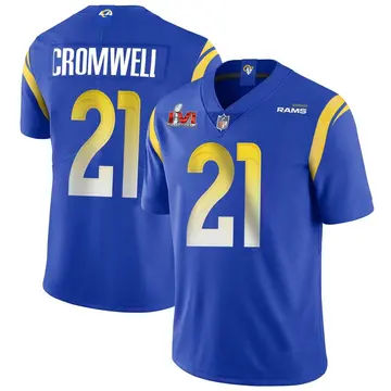 Nike Nolan Cromwell Men's Limited Los Angeles Rams Royal Alternate Vapor Untouchable Super Bowl LVI Bound Jersey