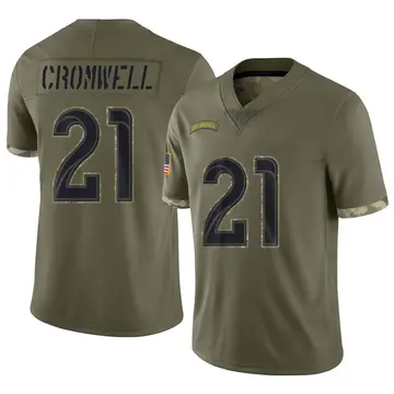 Nike Nolan Cromwell Youth Limited Los Angeles Rams Olive 2022 Salute To Service Jersey