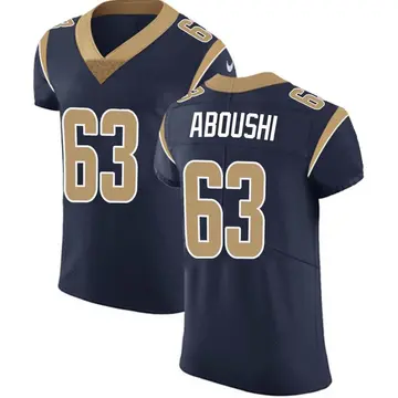 Nike Oday Aboushi Men's Elite Los Angeles Rams Navy Team Color Vapor Untouchable Jersey