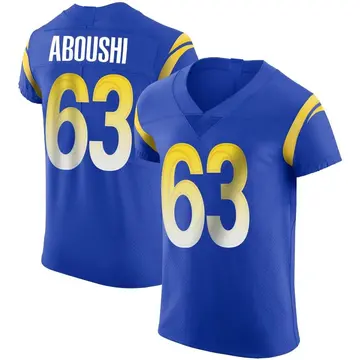 Nike Oday Aboushi Men's Elite Los Angeles Rams Royal Alternate Vapor Untouchable Jersey