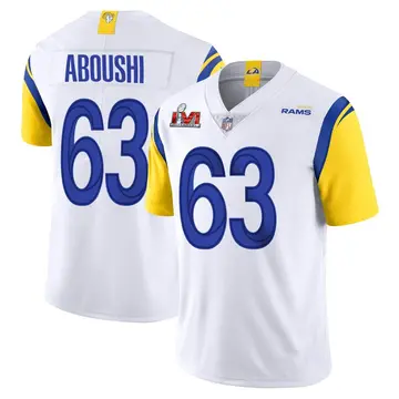 Nike Oday Aboushi Youth Limited Los Angeles Rams White Vapor Untouchable Super Bowl LVI Bound Jersey