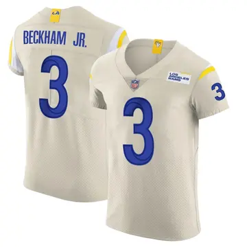 Nike Odell Beckham Jr. Men's Elite Los Angeles Rams Bone Vapor Jersey