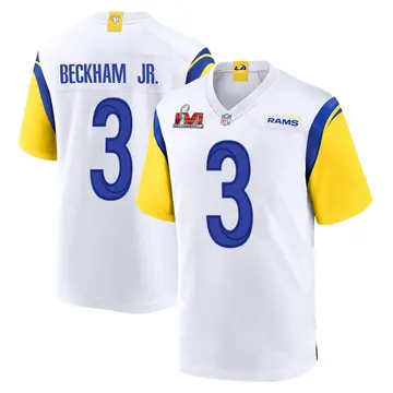 Nike Odell Beckham Jr. Men's Game Los Angeles Rams White Super Bowl LVI Bound Jersey