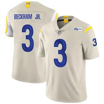 Nike Odell Beckham Jr. Men's Limited Los Angeles Rams Bone Vapor Jersey