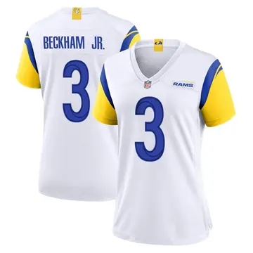 Nike Odell Beckham Jr. Women's Game Los Angeles Rams White Jersey