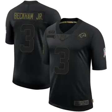 Nike Odell Beckham Jr. Youth Limited Los Angeles Rams Black 2020 Salute To Service Jersey
