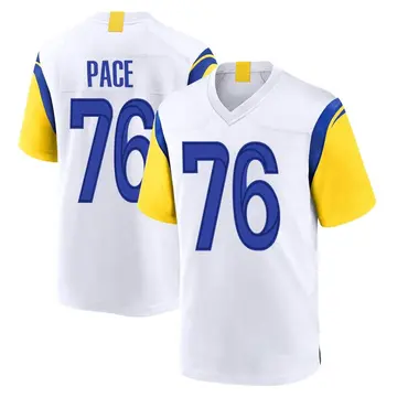 Nike Orlando Pace Men's Game Los Angeles Rams White Jersey