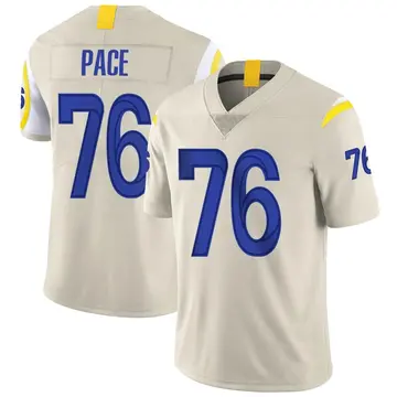 Nike Orlando Pace Men's Limited Los Angeles Rams Bone Vapor Jersey