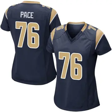 Nike Orlando Pace Women's Game Los Angeles Rams Navy Team Color Jersey